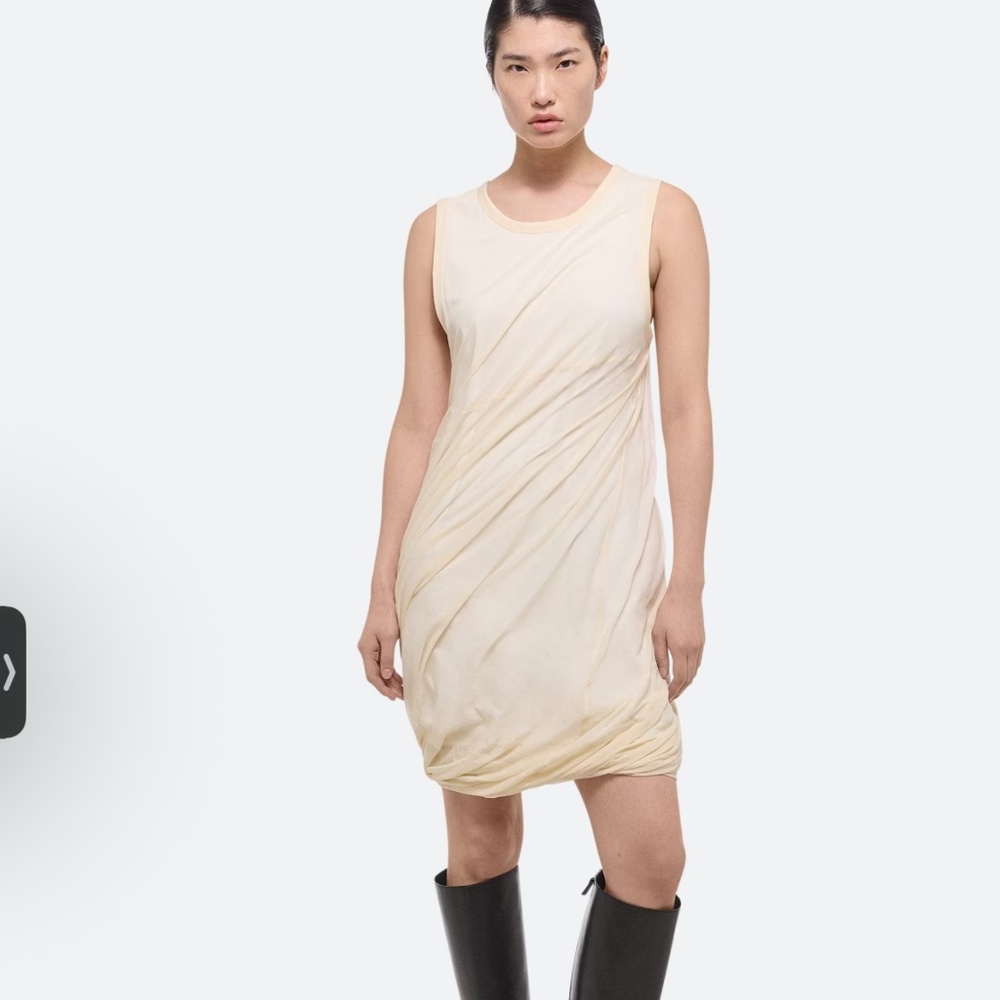 Helmut Lang Bubble Hem Cotton Dress X-Small
